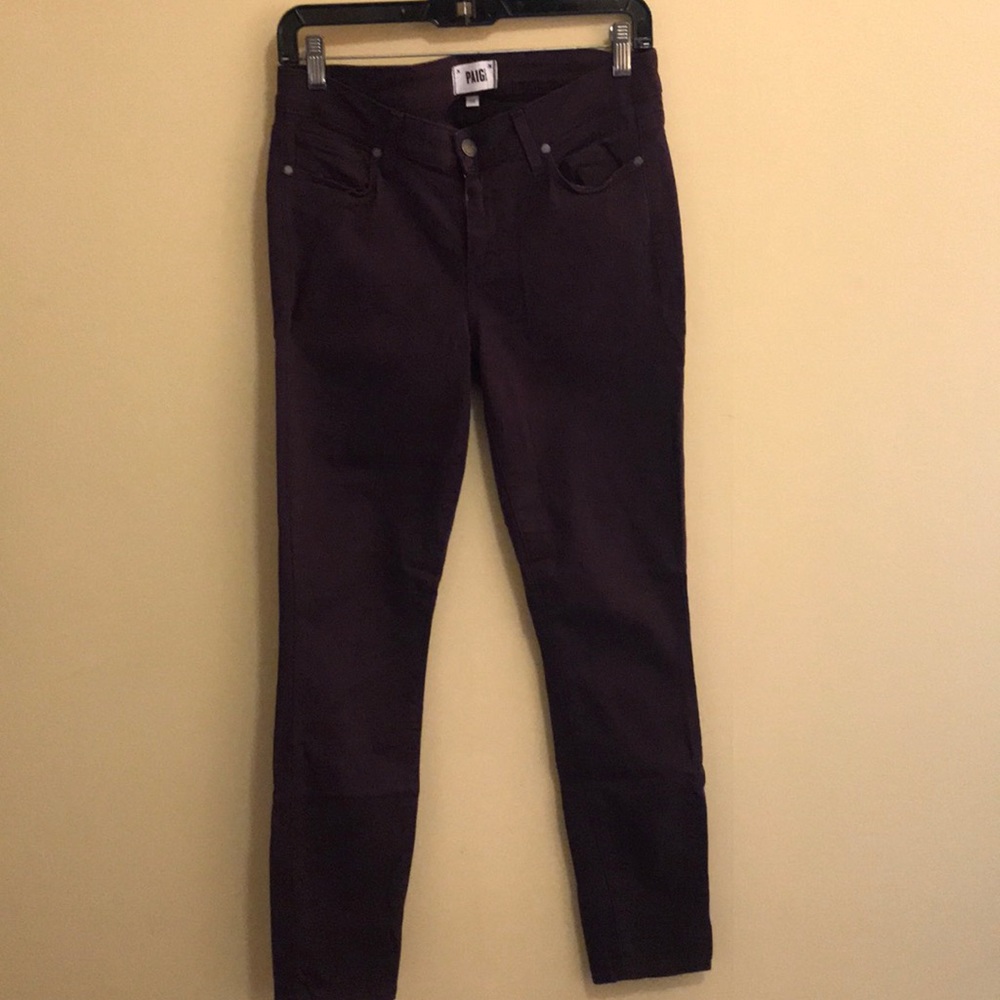 Paige colored skinny jeans